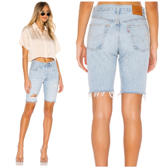 slouchy jean shorts